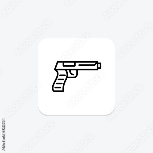 Guns line icon , vector, pixel perfect, illustrator file