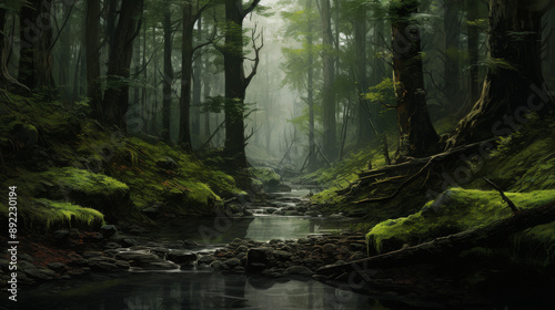 Detailed Realistic Forest View