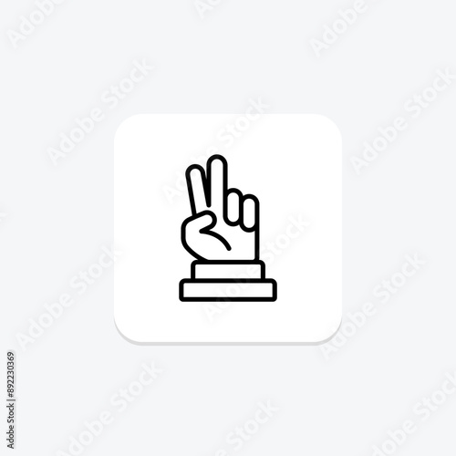 Victory line icon , vector, pixel perfect, illustrator file