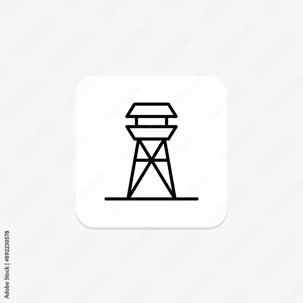 Naklejka premium Remembrance line icon , vector, pixel perfect, illustrator file