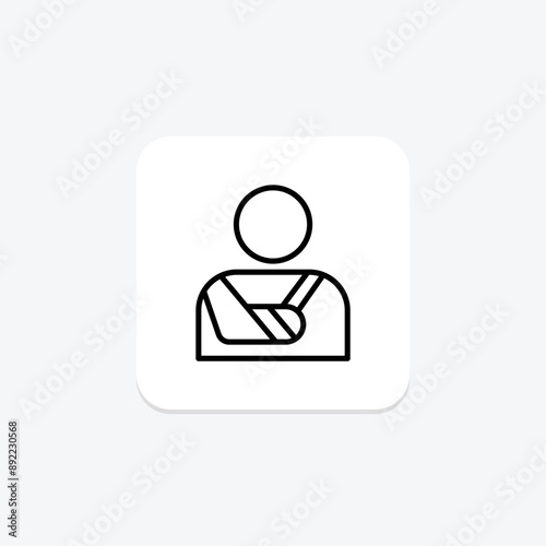 Casualties line icon , vector, pixel perfect, illustrator file