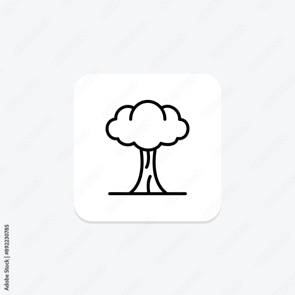 Nuclear War line icon , vector, pixel perfect, illustrator file Nuclear War line icon , vector, pixel perfect, illustrator file