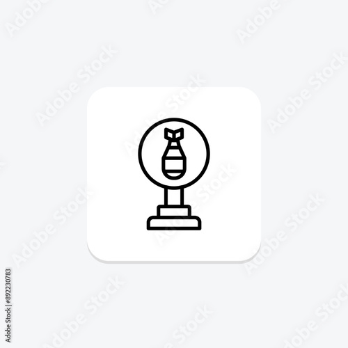 War Zone line icon , vector, pixel perfect, illustrator file