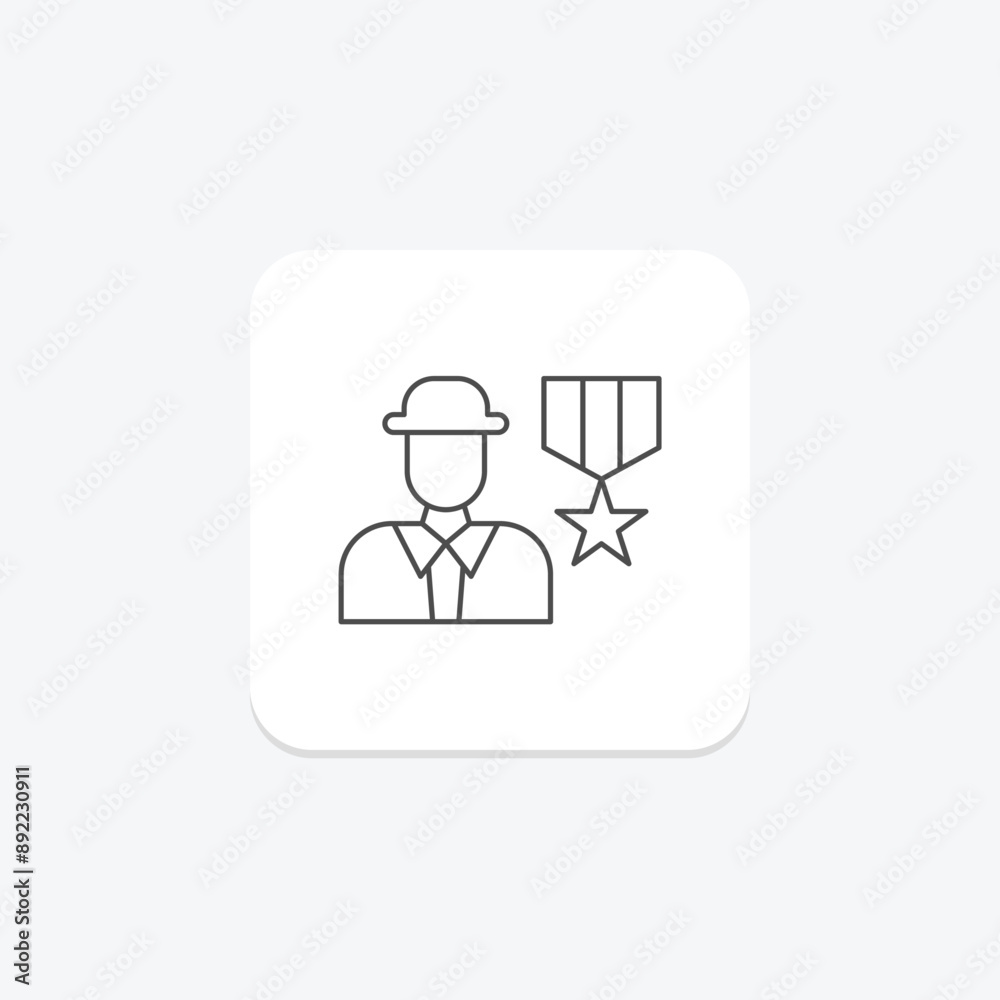 Military thinline icon , vector, pixel perfect, illustrator file Military thinline icon , vector, pixel perfect, illustrator file