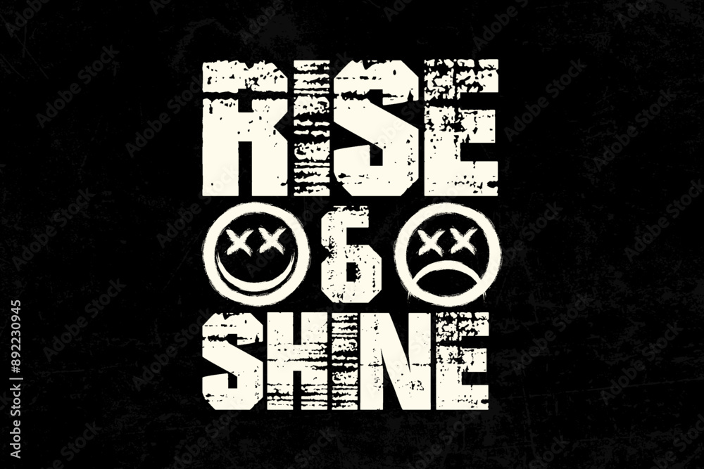 Obraz premium Creative streetwear concept vector graphic design grunge style typography