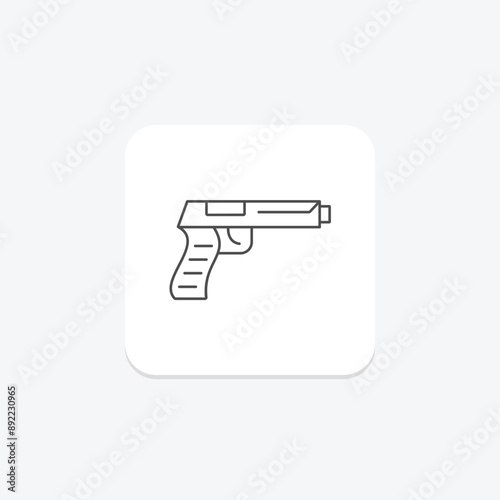 Guns thinline icon , vector, pixel perfect, illustrator file