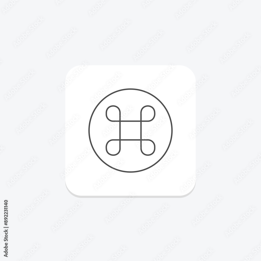 Command thinline icon , vector, pixel perfect, illustrator file Command thinline icon , vector, pixel perfect, illustrator file