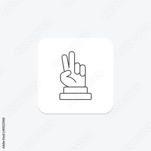 Victory thinline icon , vector, pixel perfect, illustrator file