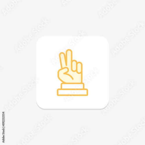 Victory duotone line icon , vector, pixel perfect, illustrator file