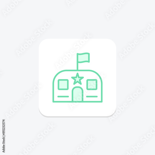 Armistice duotone line icon , vector, pixel perfect, illustrator file