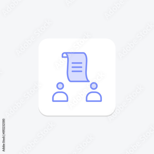 Treaty duotone line icon , vector, pixel perfect, illustrator file