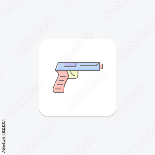Guns lineal color icon , vector, pixel perfect, illustrator file