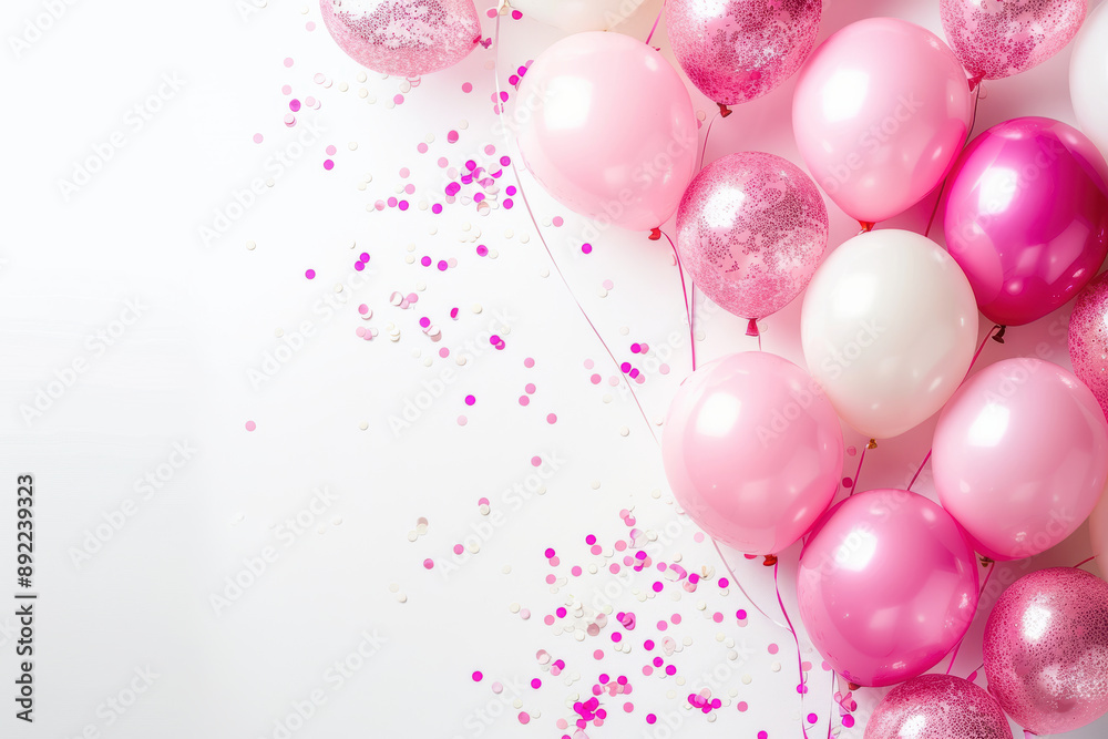 Festive Birthday Balloons and Confetti Festive Birthday Balloons and Confetti