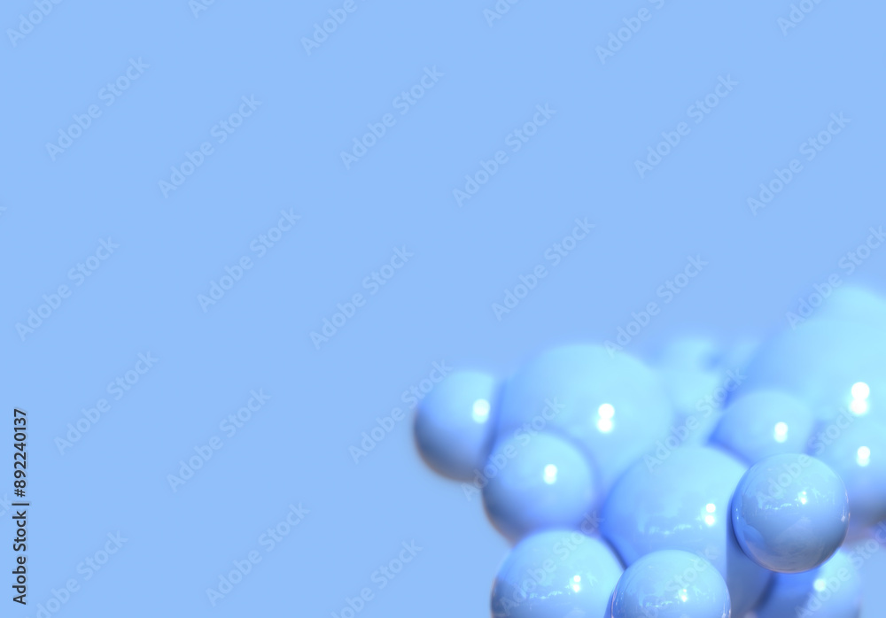 3d blue bubble abstract background render 3d blue bubble abstract background render