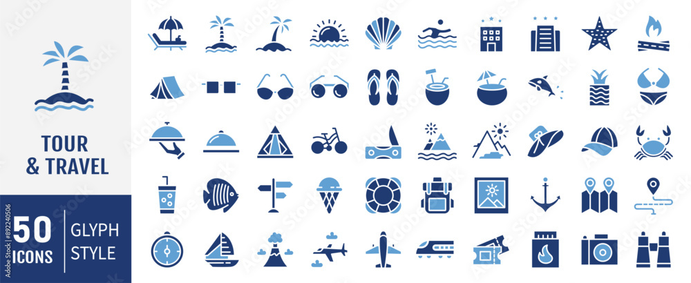 Set of 50 Tour and travel icon set. Travel and tour icons set. Tourism vector icon Set of 50 Tour and travel icon set. Travel and tour icons set. Tourism vector icon