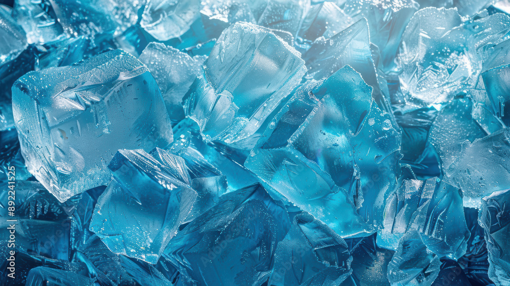 Icy Background with Big Ice Pieces Icy Background with Big Ice Pieces