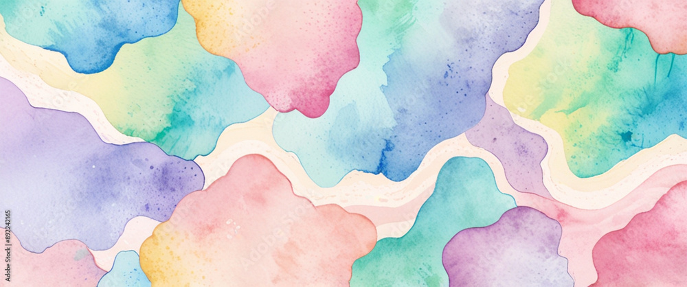 Obraz premium Paint a water pastel rainbow ,cute colors