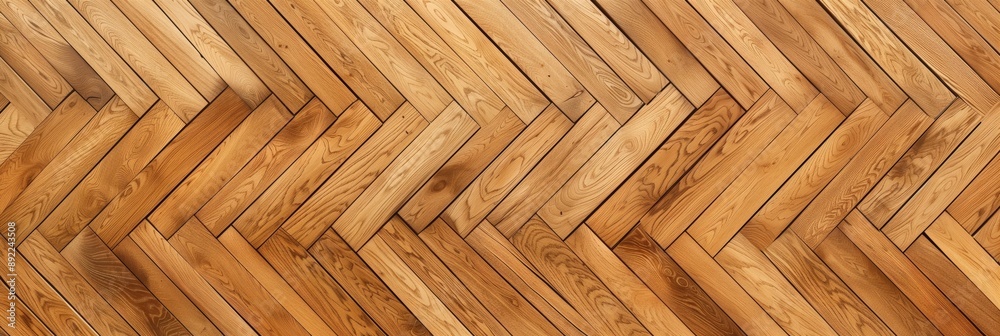 A wooden floor with a chevron pattern A wooden floor with a chevron pattern