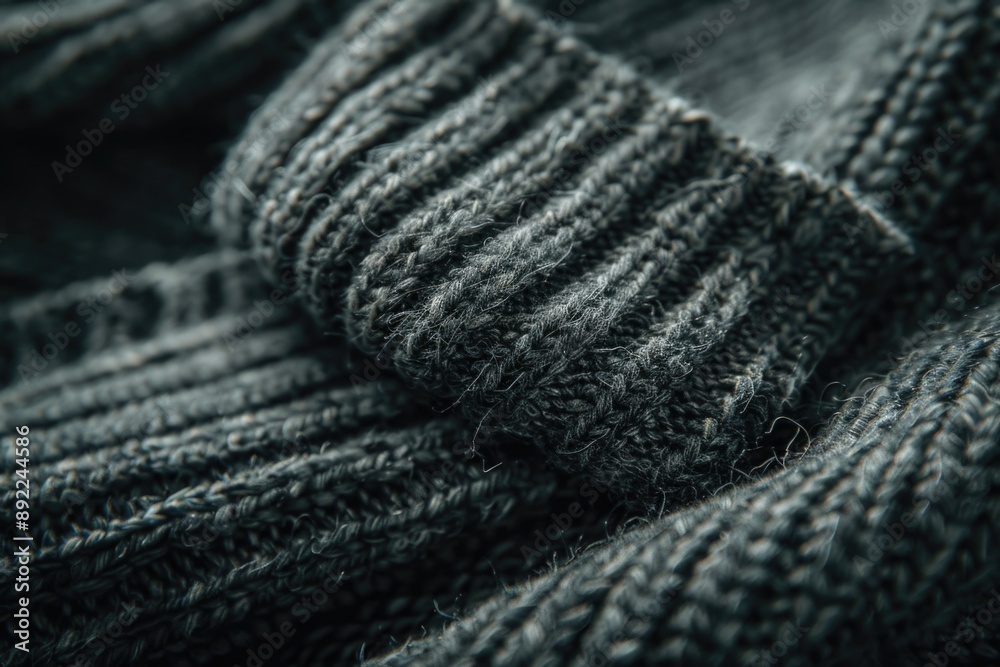 A close-up of a hand-knitted sweater with intricate details A close-up of a hand-knitted sweater with intricate details
