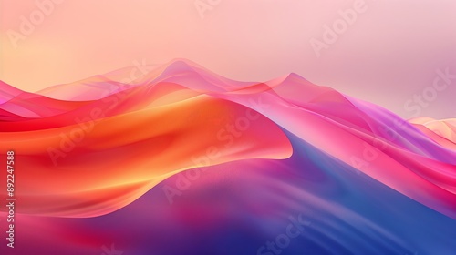 Wallpaper Mural Abstract Sunset Dunes: An Artistic Landscape of Flowing Colors Torontodigital.ca