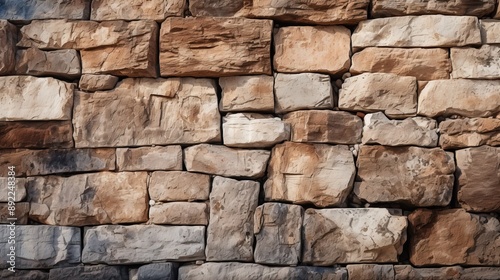 Brown Stone Wall Texture with Naturalistic Light Effects