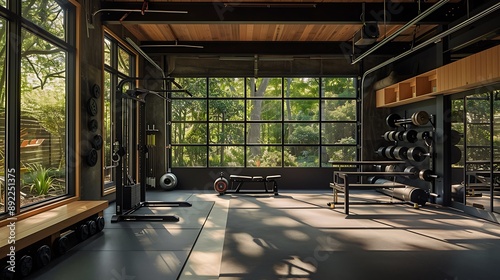 Minimalist garage gym focused on functional fitness and exercise versatility