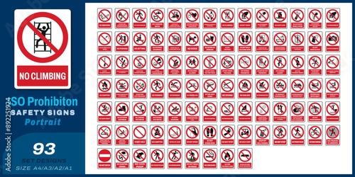 93 set iso prohibition safety signs size v08 a4/a3/a2/a1	

