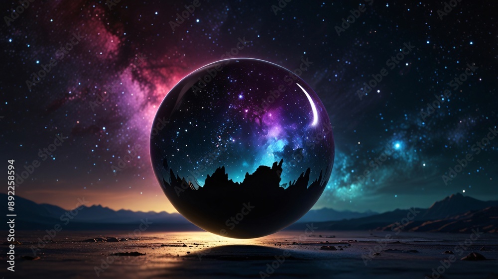 earth in space or crystal ball, AI Generated. earth in space or crystal ball, AI Generated.