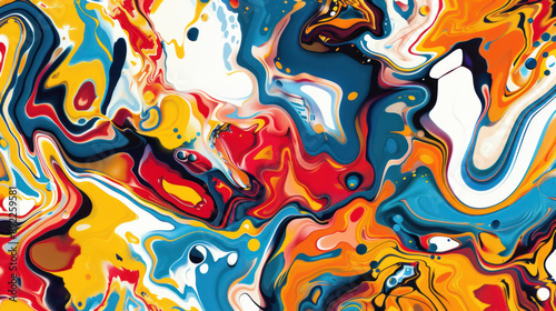 Abstract random color liquid marble background