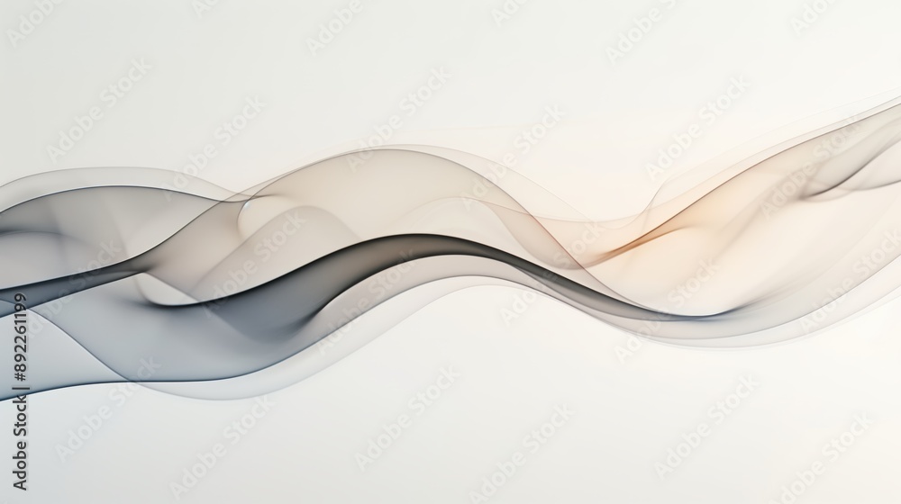 Obraz premium Abstract Flowing Lines in Soft Neutral Tones Creating a Serene and Elegant Background