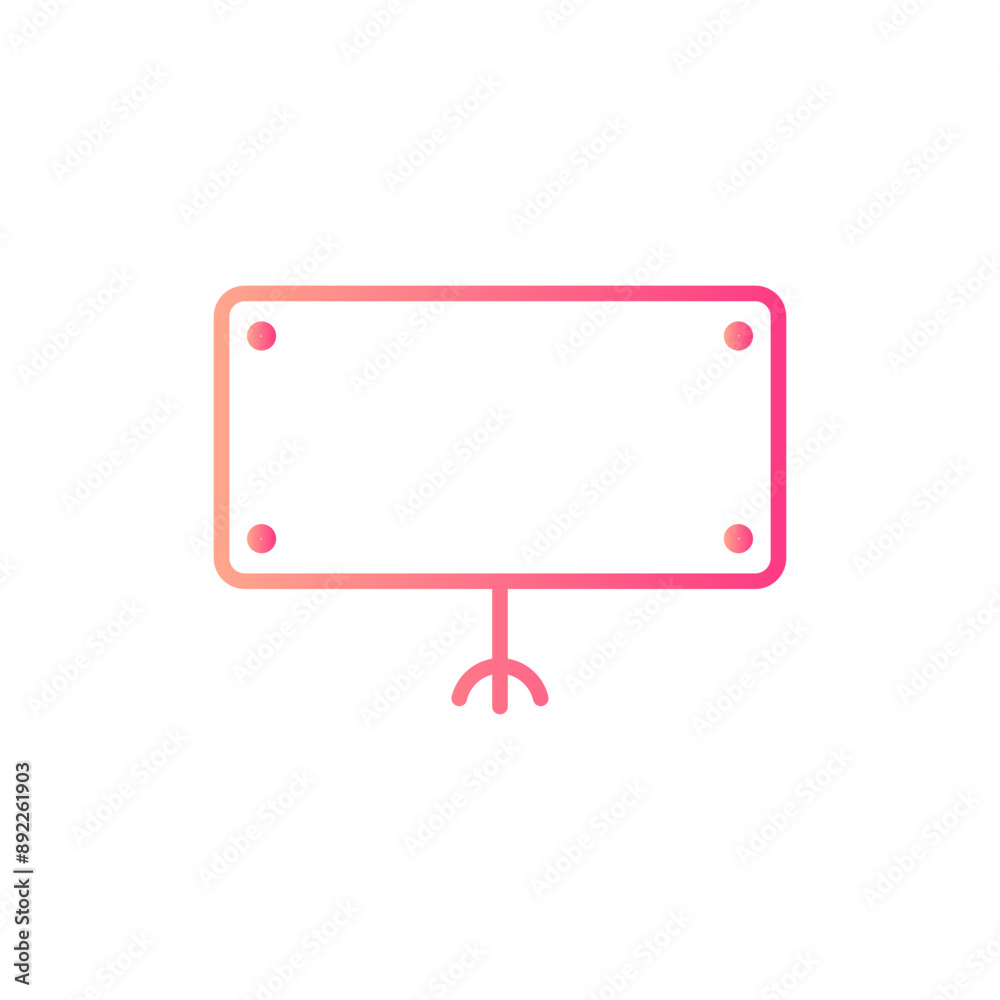 presentation board gradient icon presentation board gradient icon