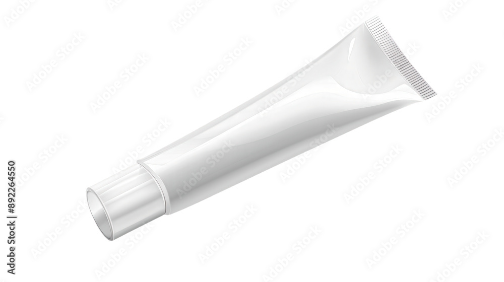 White cosmetic tube isolated on transparent background White cosmetic tube isolated on transparent background