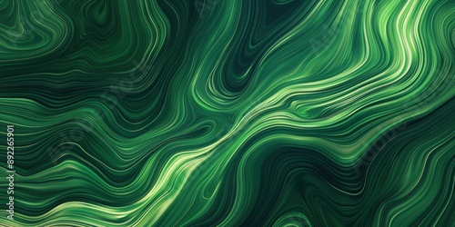 Abstract organic green lines as wallpaper background illustration created by ai