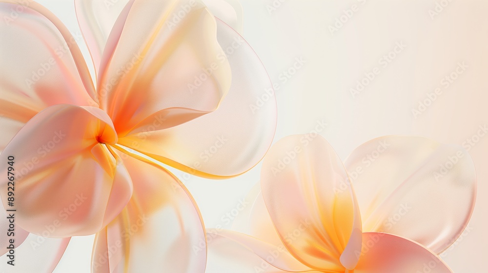 Fototapeta premium A background with abstract pastel flowers.