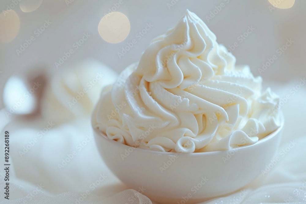 Vanilla ice cream with whipped cream Vanilla ice cream with whipped cream