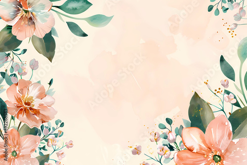 spring flower Card design Illustration, generated ai