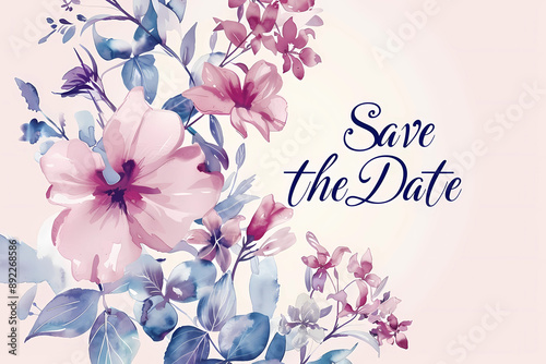 spring flower Card design Illustration, generated ai