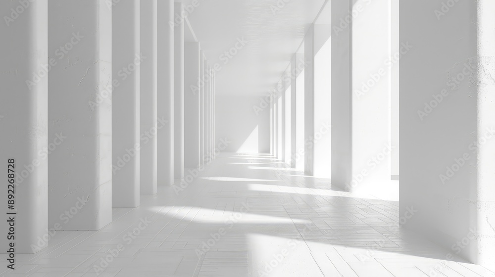 Obraz premium Abstract 3d white interior background