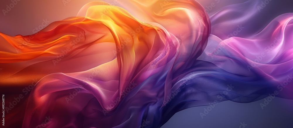 Obraz premium Abstract Colorful Fabric Swirling, Vibrant Background