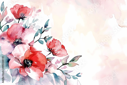 spring flower Card design Illustration, generated ai