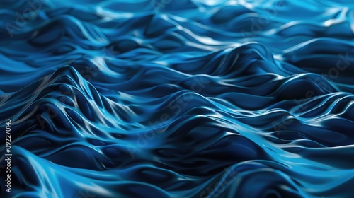 3d abstract wavy blue background