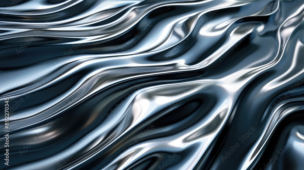 Silver wavy abstract 3d background Silver wavy abstract 3d background