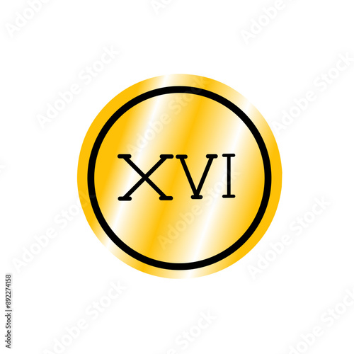 Gold roman numeral icon