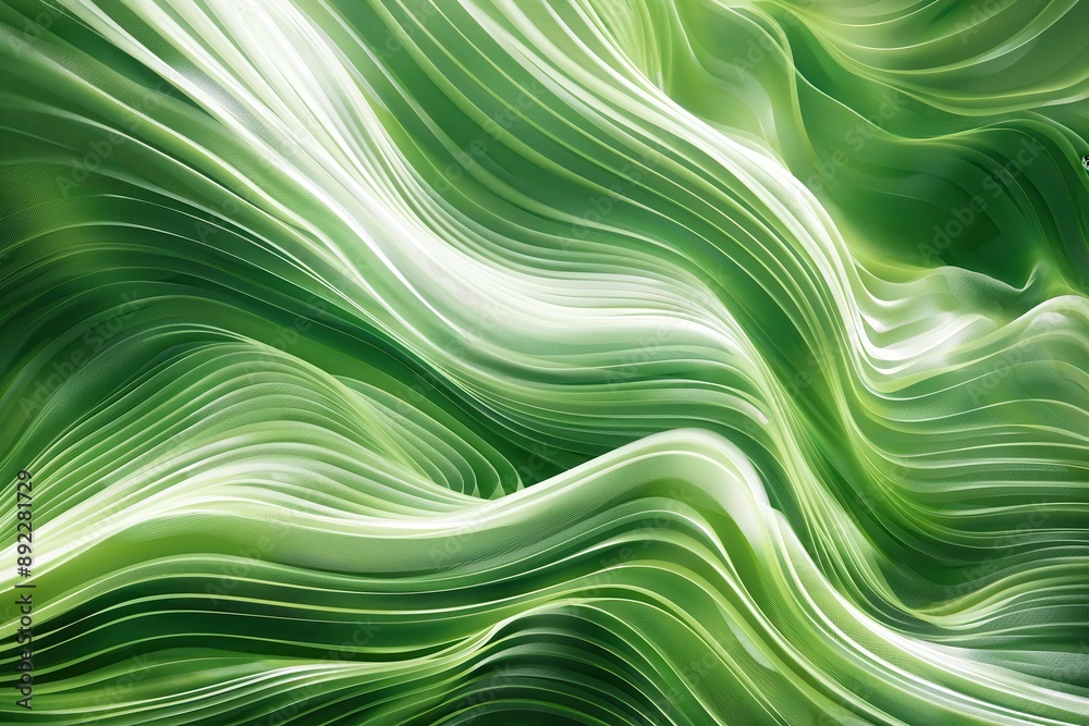 Abstract organic green lines as wallpaper background illustration created by ai Abstract organic green lines as wallpaper background illustration created by ai
