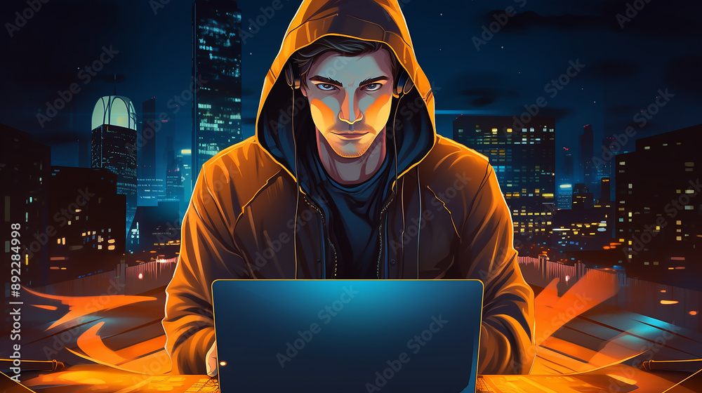 Portrait of Successful Programmer or Developer Portrait of Successful Programmer or Developer