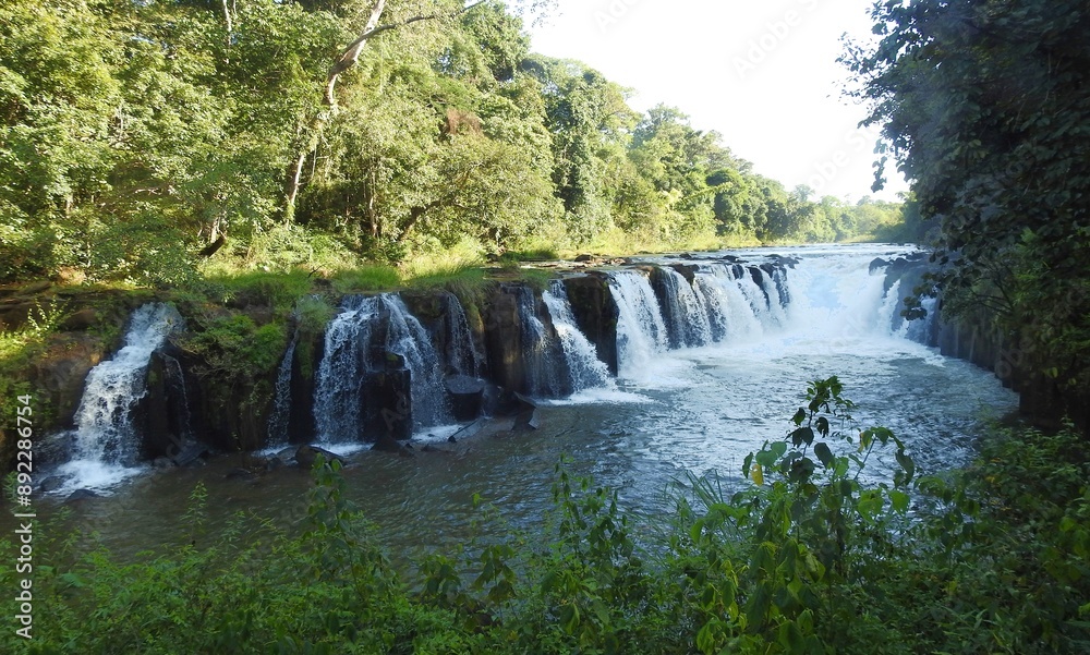 Obraz premium Tad Pha Suam Waterfalls, Bolaven Plateau, Champasak - Laos