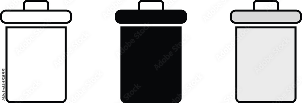 Trash, Garbage icon in lined and colored style. Vector illustration Trash, Garbage icon in lined and colored style. Vector illustration