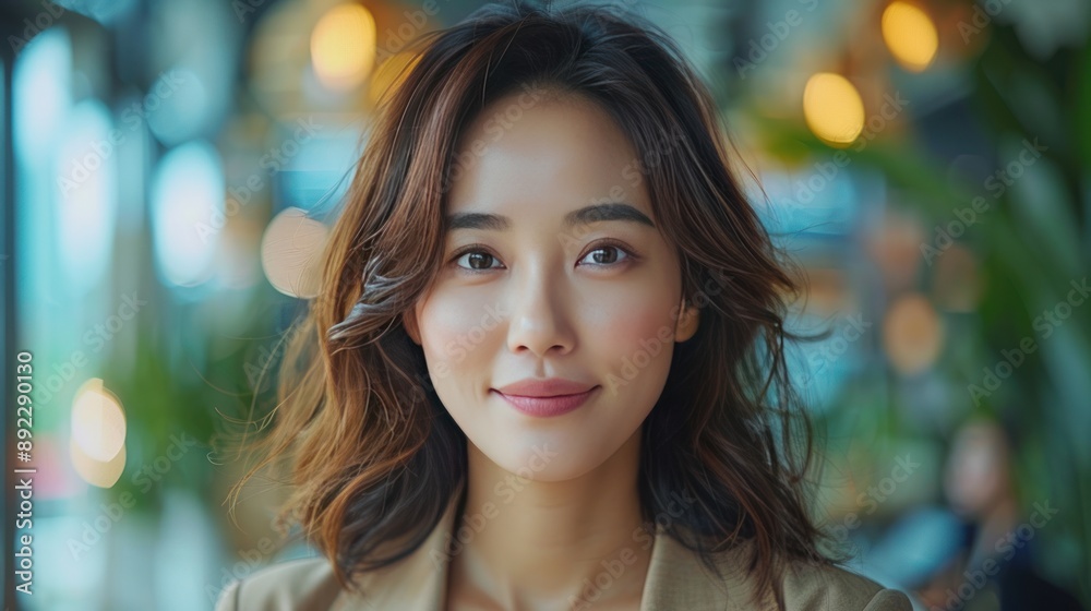 Portrait of a beautiful woman smiling Portrait of a beautiful woman smiling