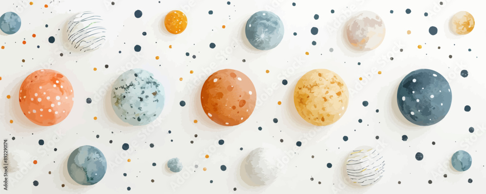 Toy moons on a white background. Vector flat minimalistic isolated illustration. Toy moons on a white background. Vector flat minimalistic isolated illustration.