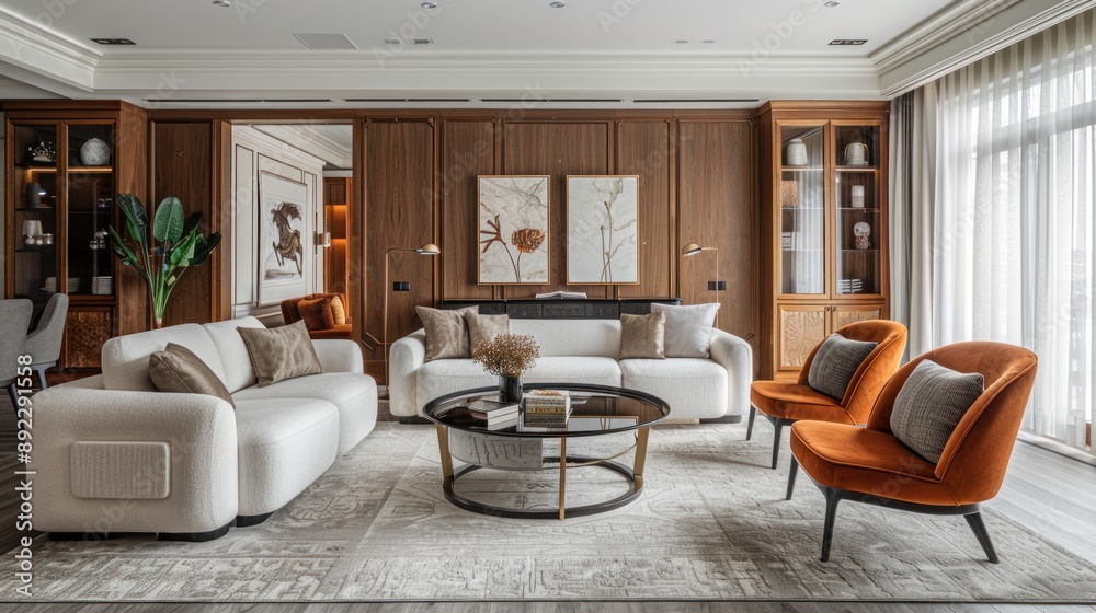 Fototapeta premium Luxurious Living Room Interior Design